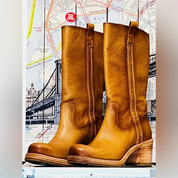 Tan Leather Heeled Boots PRICE IS FIRM - Picture 4 of 11